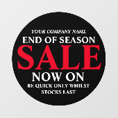 小売店の販売ビジネスの看板ブラックレッドサール ウィンドウサイン (シート)