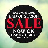 小売店の販売ビジネスの看板ブラックレッドサール ウィンドウサイン (シート3)