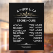 小売店の開店時間のサイン理容師店 ウィンドウサイン (シート2)