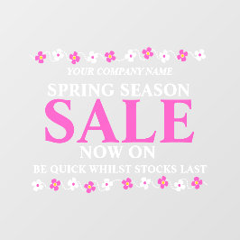 小売店ショップのビジネス終了のシーズン春 ウィンドウサイン