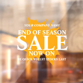 小売店ショップのビジネス終了のシーズン秋リーフ ウィンドウサイン (シート2)