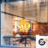 小売店ショップのビジネス終了のシーズン秋リーフ ウィンドウサイン (カフェ窓)