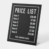 小売店価格表ペデスタル記号 台座サイン (正面)