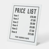 小売店価格表ペデスタル記号 台座サイン (正面)