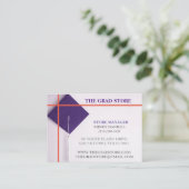 小売店用オレンジ&パープル卒業キャップ 名刺 (スタンド正面)