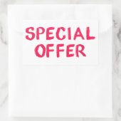 小売業のプロモーション特別オファーステッカー 長方形シール (バッグ)