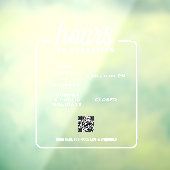 小売業営業時間 窓用シール ウィンドウサイン (シート3)