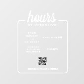 小売業営業時間 窓用シール ウィンドウサイン (シート)