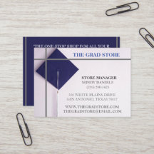 小売業者の海軍およびグレーの卒業キャップ