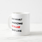 小売業者素晴らし、 コーヒーマグカップ (正面左)