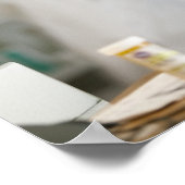 小売薬局のカウンターの薬剤師 ポスター (角)