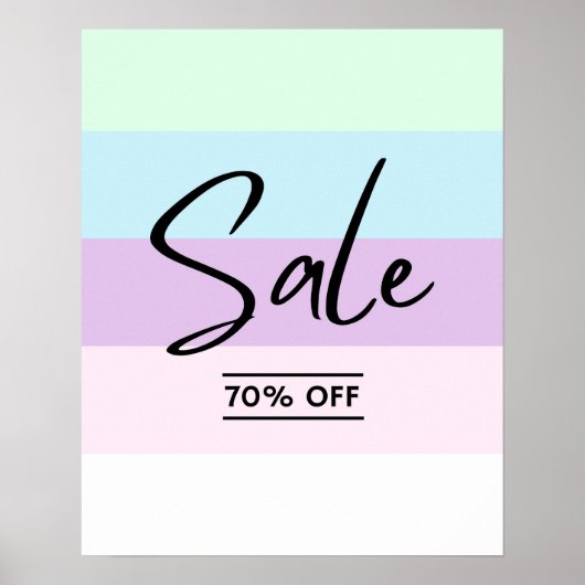小売販売の看板から70%オフ、ブティック販売の看板、 ポスター (正面)