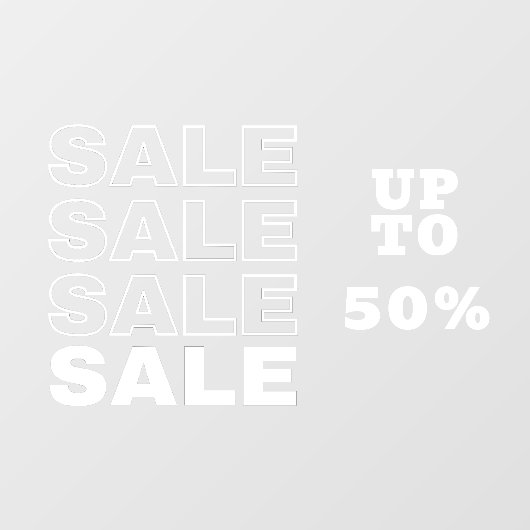 小売販売ウィンドウの固定 ウィンドウサイン (シート)