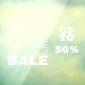 小売販売ウィンドウの固定 ウィンドウサイン (シート3)