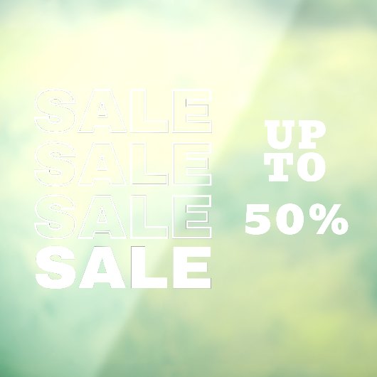 小売販売ウィンドウの固定 ウィンドウサイン (シート3)