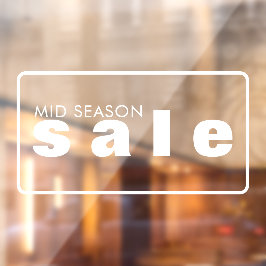 小売販売ウィンドウの固定 ウィンドウサイン