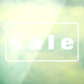 小売販売ウィンドウの固定 ウィンドウサイン (シート3)