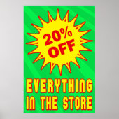 小売販売ポスター20% ポスター (正面)