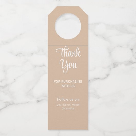 小売 ロゴ ボトル ハンガー タグ (裏面)