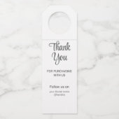 小売 ロゴ ボトル ハンガー タグ (裏面)