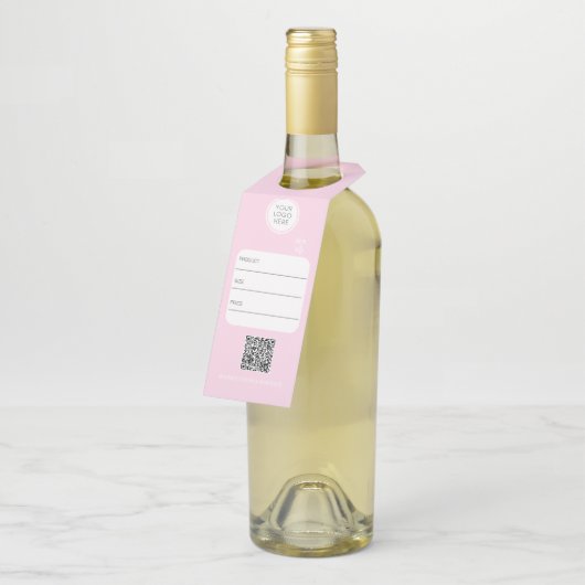 小売 ロゴ ボトル ハンガー タグ (アングル)