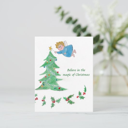 小天使がクリスマスの魔法をもたらす シーズンカード (スタンド正面)