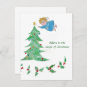 小天使がクリスマスの魔法をもたらす シーズンカード (正面/裏面)