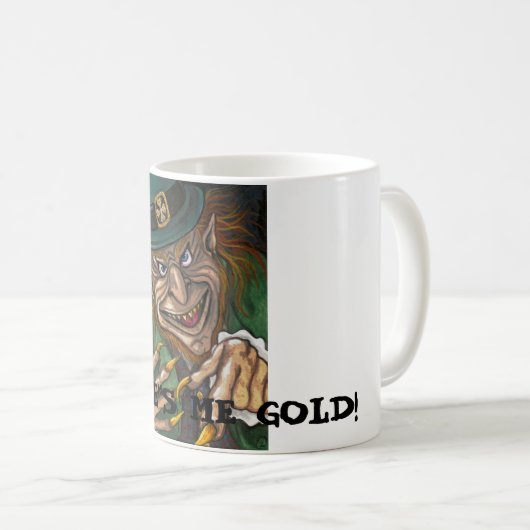小妖精のアイルランド人のマグ コーヒーマグカップ (正面右)