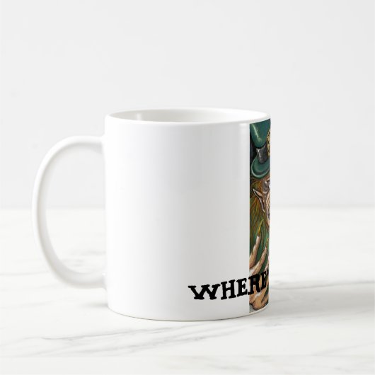 小妖精のアイルランド人のマグ コーヒーマグカップ (左)