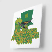 小妖精のカスタムな柱時計 スクエア壁時計 (傾斜)