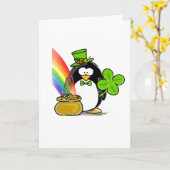 小妖精のペンギン カード (黄色い花)