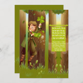 小妖精の森林セントパトリックの日の招待状 招待状 (正面/裏面)