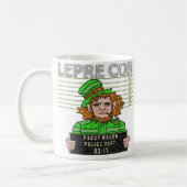 小妖精のLepreconのおもしろいな顔写真v1 コーヒーマグカップ (左)