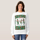 小妖精や小人おもしろいあなたの家族の醜いクリスマスセーター スウェットシャツ (正面フル)