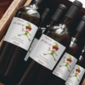 小妖精や小人おもしろいクリスマスがワインを楽しむ ワインラベル