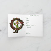 小妖精や小人おもしろいクリスマスホリデーパーティー招待状 招待状 (内部)