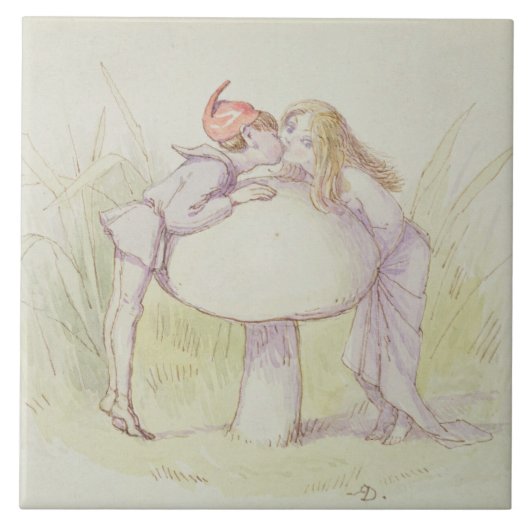 小妖精や小人および妖精 タイル (正面)