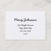 小妖精や小人および妖精 名刺 (裏面)