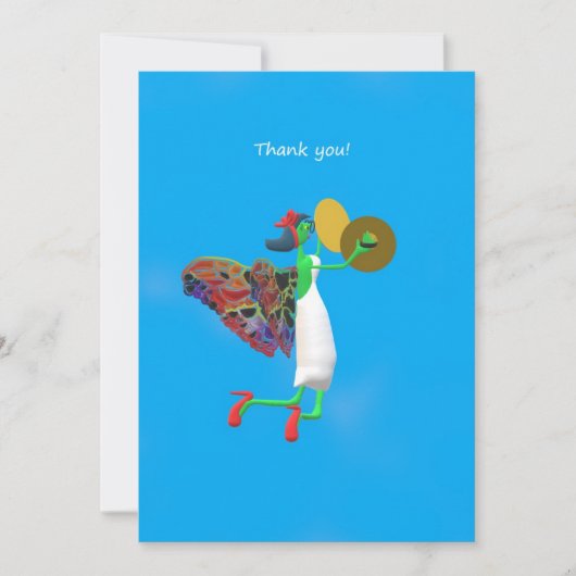 小妖精や小人およびCymbols サンキューカード (正面)