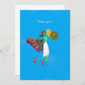 小妖精や小人およびCymbols サンキューカード (正面/裏面)