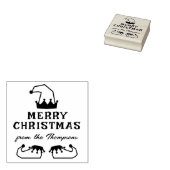 小妖精や小人お洒落ハット&シューズメリークリスマスfrom ラバースタンプ (押印)