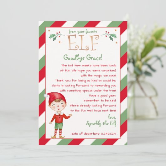 小妖精や小人からの手紙こんにちはカスタマイズや別れ 招待状 (スタンド正面)