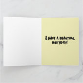 小妖精や小人かわいい女の子シャインオン誕生日グリーティングカード カード (内部)