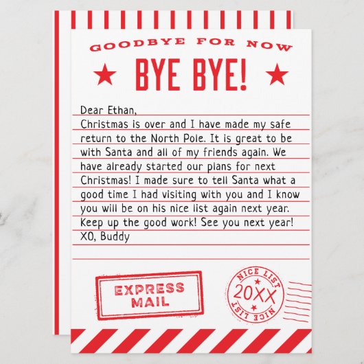 小妖精や小人がさよならを言う シーズンカード (正面/裏面)