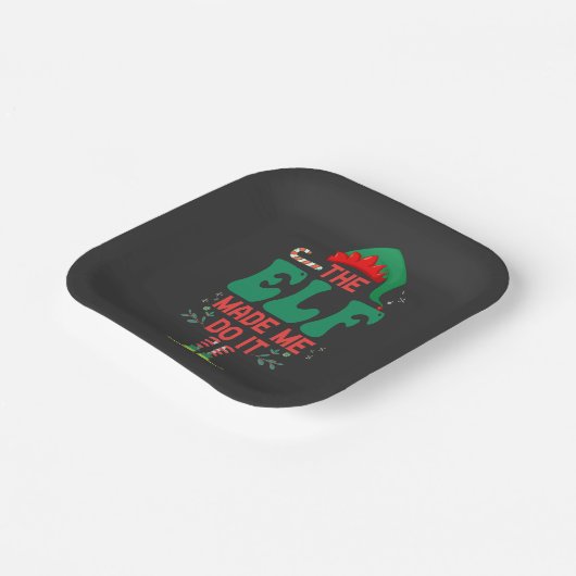 小妖精や小人がクリスマスおもしろい小妖精や小人プレゼント ペーパープレート (傾斜あり)