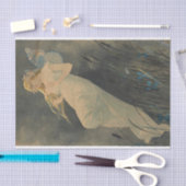 小妖精や小人とアイリスフラスバイアルフォンスミュシャ 薄葉紙 (クラフト)