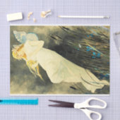 小妖精や小人とアイリスフラワーズバイアルフォンスミュシャ 薄葉紙 (クラフト)