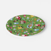 小妖精や小人とクリスマスアイコンのパターンの相棒 ペーパープレート (アングル)