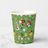 小妖精や小人とクリスマスアイコンのパターンの相棒 紙コップ (左)