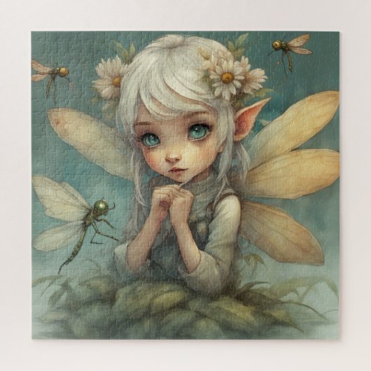 小妖精や小人とトンボ2 ジグソーパズル (縦)